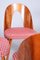 Mid-Century Czech Beech & Walnut Dining Chairs attributed to Antonín Šuman, 1950s, Set of 4, Image 9
