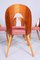 Mid-Century Czech Beech & Walnut Dining Chairs attributed to Antonín Šuman, 1950s, Set of 4, Image 8