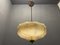 Lámpara colgante de vidrio opalino, años 40, Imagen 4