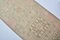 Long Neutral Pale Oushak Runner Rug 8