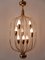 Lámpara colgante Mid-Century moderna de nueve llamas, Alemania, años 50, Imagen 9