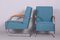 Czech Blue Armchairs attributed to Mücke Melder, 1930s, Set of 2, Image 2