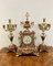 Victorian French Ornate Marble Clock Set, 1860s, Set of 3 8