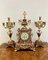 Victorian French Ornate Marble Clock Set, 1860s, Set of 3, Image 8