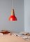 Eikon Basic Poppy Red Hängelampe aus Eschenholz von Schneid Studio 2