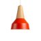 Eikon Basic Poppy Red Pendant Lamp in Oak from Schneid Studio, Image 1