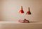 Lampe à Suspension Eikon Basic Rouge Coquelicot en Noyer de Schneid Studio 3