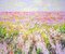 Iryna Kastsova, Campo de flores rosadas, siglo XXI, Acrílico sobre lienzo, Imagen 1