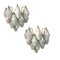White Polygon Opaline Glass Sconces, 1980s, Set of 2, Image 1