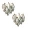 White Polygon Opaline Glass Sconces, 1980s, Set of 2, Image 1