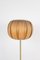 Floor Lamp with Wooden Shade, 1970s 2
