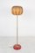 Floor Lamp with Wooden Shade, 1970s, Image 1