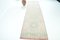 Minimalist Pale Wool Neutral Floral Runner Rug, Image 1