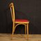 Italian Chairs in Exotic Wood and Faux Leather, 1960, Set of 6 5