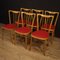 Chaises en Bois Exotique et Faux Cuir, Italie, 1960, Set de 6 6