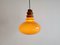 German Pendant Lamp in Orange Glass by Peill & Putzler, 1960s, Image 5