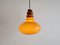 Lampe à Suspension en Verre Orange par Peill & Putzler, Allemagne, 1960s 5