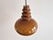 Lampe à Suspension en Verre Orange par Peill & Putzler, Allemagne, 1960s 2