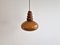 German Pendant Lamp in Orange Glass by Peill & Putzler, 1960s, Image 1