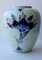 Blue Porcelain Vase with Windmill and Flowers from Delft, Holland 2