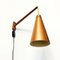 Scandinavian Copper & Teak Model S 1718 Wall Lamp by Hans-Agne Jakobsson for Hans-Agne Jakobsson AB Markaryd, Sweden, 1960s 1