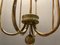 Lampada a sospensione vintage in ottone, anni '50, Immagine 5