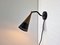 Danish Wall Lamp in Black Metal and Brass from Lyfa, 1950s 7