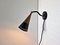 Danish Wall Lamp in Black Metal and Brass from Lyfa, 1950s, Image 7