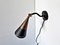 Danish Wall Lamp in Black Metal and Brass from Lyfa, 1950s, Image 3