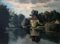 Georges Darel, Paysage animé en bord de Seine, Oleo sobre lienzo, Enmarcado, Imagen 1