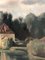 Georges Darel, Paysage animé en bord de Seine, Olio su tela, Con cornice, Immagine 6