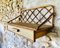 Vintage Rattan & Bamboo Wall Shelf with Drawer, 1960s, Image 18