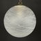 Large Vintage Italian Swirl Murano Glass Pendant Lamp, 1970s, Image 4