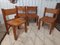Elm and Leather Chairs, 1960s, Set of 4 4