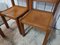 Elm and Leather Chairs, 1960s, Set of 4, Image 9