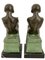 Delassement par Max Le Verrier Serre-Livres Style Art Déco Sculptures Reading Ladies, 2023, Set de 2 5