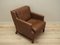Danish Brown Leather Armchair, 1960s 11