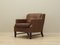 Danish Brown Leather Armchair, 1960s 4