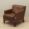 Danish Brown Leather Armchair, 1960s 1