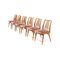 Vintage Bar Chairs with Pink Velvet Upholstery, 1960s, Set of 6 2
