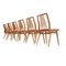 Chaises de Bar Vintage avec Tapisserie en Velours Rose, 1960s, Set de 6 3