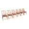 Vintage Barstühle mit Bezug aus rosa Samt, 1960er, 6er Set 4