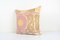 Pink Samarkand Suzani Cushion Cover, Mid-20th Century 2