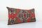 Vintage Turkish Pale Rug Lumbar Cushion Cover with Tribal Design, Image 3