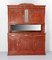 French Patinated Walnut 2-Body Buffet in Red and Gold, 1920 2