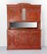 French Patinated Walnut 2-Body Buffet in Red and Gold, 1920, Image 2