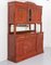 French Patinated Walnut 2-Body Buffet in Red and Gold, 1920 3