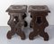French Solid Chestnut Stools from Britanny, 1890s, Set of 2 6