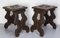 French Solid Chestnut Stools from Britanny, 1890s, Set of 2, Image 3