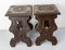 French Solid Chestnut Stools from Britanny, 1890s, Set of 2 4